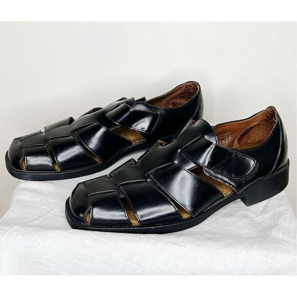 Hunter Bay Fisherman Leather Loafer Black Mens Size 9.5 - Picture 3 of 7